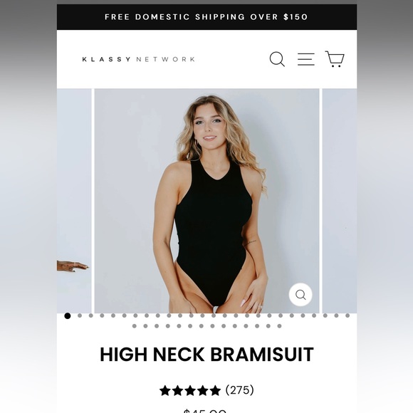 Klassy network high neck brami / bodysuit in BURGUNDY - Picture 1 of 5